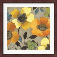 Framed Yellow and Orange Poppies II