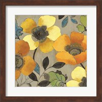 Framed Yellow and Orange Poppies II