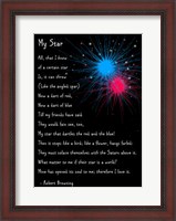 Framed My Star by Robert Browning - long