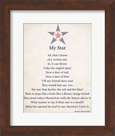 Framed My Star by Robert Browning - color boarder