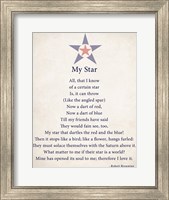 Framed My Star by Robert Browning - color boarder