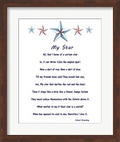 Framed My Star by Robert Browning - white