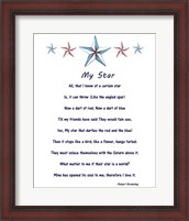 Framed My Star by Robert Browning - white