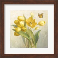 Framed Yellow French Tulips