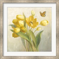 Framed Yellow French Tulips