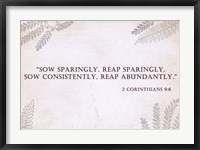 Framed 2 Corinthians 9:6
