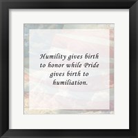 Framed Humility