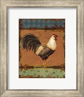 Framed Rooster Portraits III