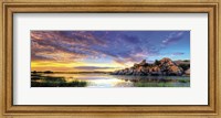 Framed Willow Lake Spring Sunset