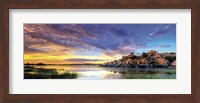 Framed Willow Lake Spring Sunset