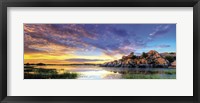 Framed Willow Lake Spring Sunset