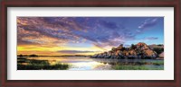 Framed Willow Lake Spring Sunset