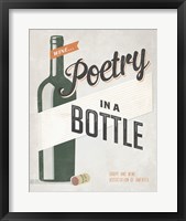 Framed Poetry in a Bottle