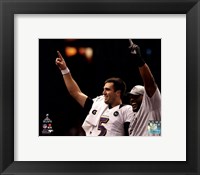 Framed Joe Flacco & Ray Lewis Super Bowl XLVII Celebration
