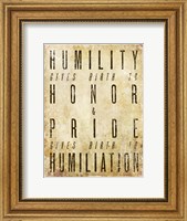 Framed Humility Quote