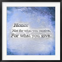 Framed Honor Quote II