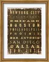 Framed US Cities