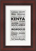 Framed African Countries I