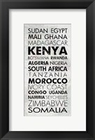 Framed African Countries I