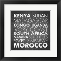 Framed African Countries