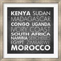 Framed African Countries