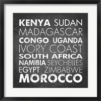 Framed African Countries