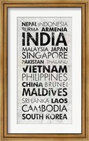 Framed Asia Countries I
