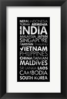 Framed Asia Countries II