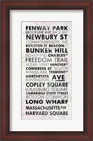 Framed Boston Cities I