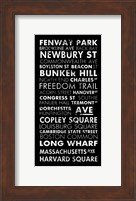 Framed Boston Cities II
