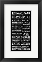 Framed Boston Cities II