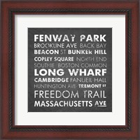 Framed Boston Cities