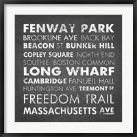 Framed Boston Cities