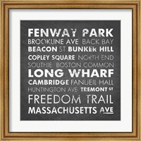 Framed Boston Cities