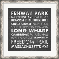 Framed Boston Cities