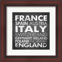 Framed European Countries