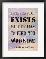 Framed Picasso Inspiration Quote