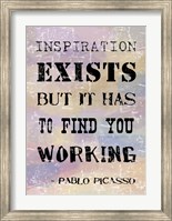 Framed Picasso Inspiration Quote