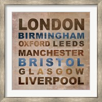 Framed United Kingdom Cities I
