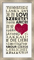 Framed Love Around the World with Red Boarder
