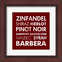 Framed Red Wine I