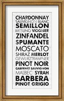 Framed Wine List I