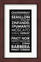 Framed Wine List II