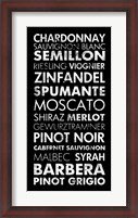 Framed Wine List II