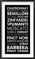 Framed Wine List II