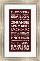 Framed Wine List III