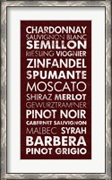 Framed Wine List III