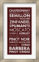 Framed Wine List III