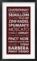 Wine List III Framed Print