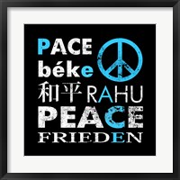 Blue Peace Square I Framed Print